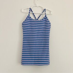 Ivivva Girls Lululemon Brand Stretch Tank Top Pink Blue Athletic Racerback 8 Yrs